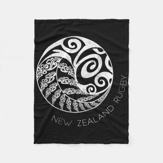 New Zealand Rugby Maori Insred Kiwi & Silver F Fleecedecke (Vorderseite)