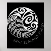New Zealand Rugby Maori Insred Kiwi & Silver F Poster (Vorne)