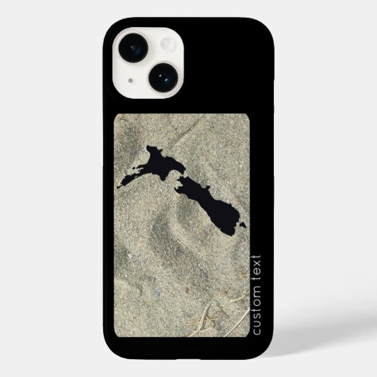 NEW ZEALAND SAND BEACH FOTO BLACK NZ KIWIANA Case-Mate iPhone HÜLLE (Rückseite)