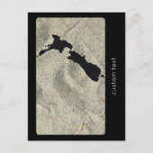 NEW ZEALAND SAND STRAND SCHWARZ AOTEAROA KIWI CUST POSTKARTE (Vorderseite)