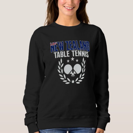 New Zealand Table Tennis  Kiwi Ping Pong Team Supp Sweatshirt (Vorderseite)