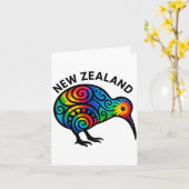 New Zealand Vacation, New Zealand Souvenirs, Kiwi  Karte (Gelbe Blume)