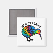 New Zealand Vacation, New Zealand Souvenirs, Kiwi  Magnet (Vorderseite/Rückseite)