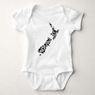 NEW ZEALAND - voller Kiwis - schwarz Baby Strampler