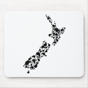 NEW ZEALAND - voller Kiwis - schwarz Mousepad