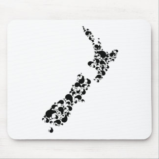 NEW ZEALAND - voller Kiwis - schwarz Mousepad