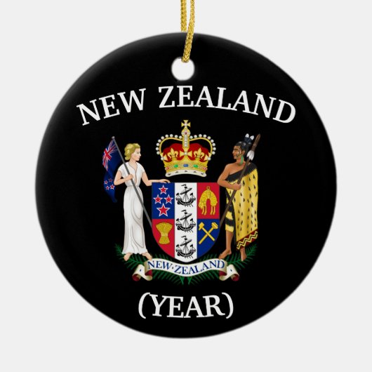 New Zealand Wappen Weihnachtsschmuck (Vorne)
