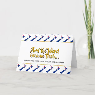 NEW ZEALAND Word wurde zu "Fleisch-CHRISTMAS" Feiertagskarte