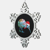 NEW ZEALAND XMAS KIWI EINFACHE PAUA SCHNEEFLOCKEN Zinn-Ornament (Rechts)