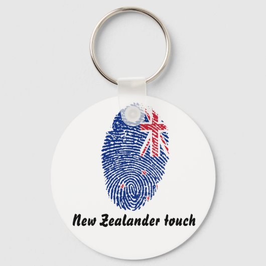 New Zealander touch fingerprint flag Schlüsselanhänger (Vorderseite)