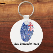 New Zealander touch fingerprint flag Schlüsselanhänger (Vorderseite)
