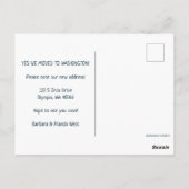 NEW ZUHAUSE ADDRESS Washington Staat Illustrierte Postkarte (Rückseite)