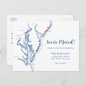 New Zuhause Atlantic City New Jersey Map Moving Ankündigungspostkarte (Vorne/Hinten)