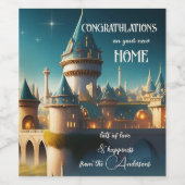 New Zuhause Castle Real Anwesen Weinetikett (Einzelnes Label)