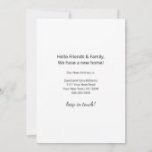 New Zuhause Christmas Tree Gold Green Moving Ankündigung (Rückseite)