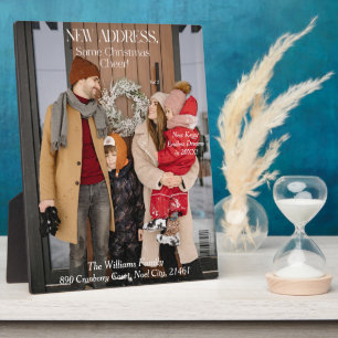 New Zuhause Family Foto Christmas Titelblatt Fotoplatte