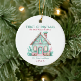 New Zuhause First Christmas Keramik Ornament