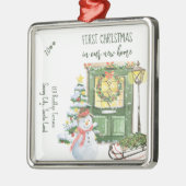 New Zuhause First Festive Front Door Keramik Ornam Ornament Aus Metall (Links)