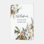 New Zuhause Foto Erstes Weihnachtsgeschenk Ornament Aus Metall (Vorderseite links)