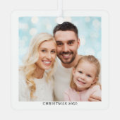 New Zuhause Foto Erstes Weihnachtsgeschenk Ornament Aus Metall (Rückseite)
