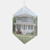 New Zuhause Foto First Christmas Einfache Weihnach Ornament Aus Glas (Vorderseite Links)