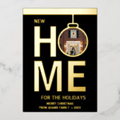 New Zuhause Holidays Weihnachten Folien Feiertagskarte (Vorderseite)