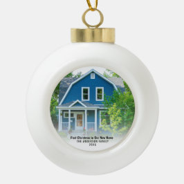 New Zuhause House Foto First Christmas Keramik Kugel-Ornament