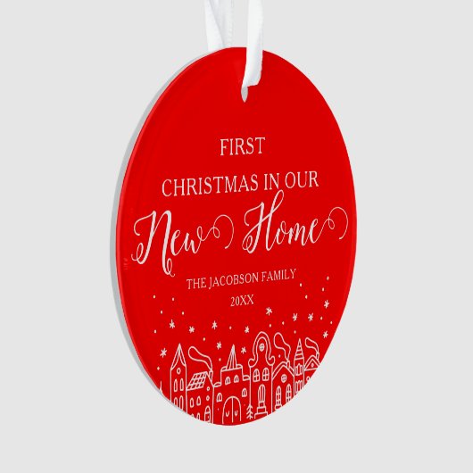 New Zuhause Joy - Personalisiert First Christmas Ornament (Vorderseite)