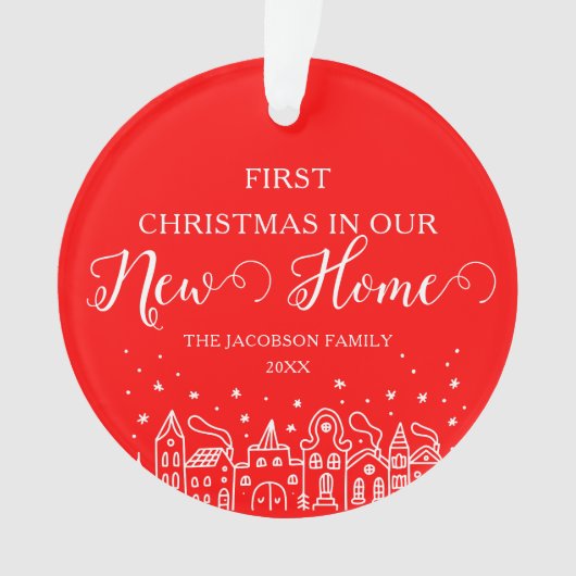 New Zuhause Joy - Personalisiert First Christmas Ornament (Vorderseite)