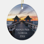 New Zuhause Naples Pier Florida Sunset Foto Keramik Ornament (Links)