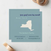 New Zuhause New York Moving Ankündigung Postcard (Vorderseite/Rückseite Beispiel)