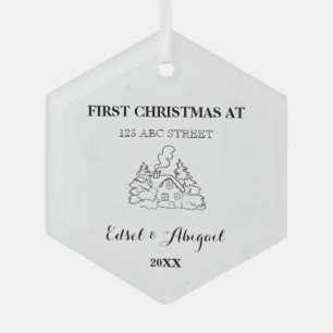 New Zuhause Ornament - Personalisierter neuer Zuha Aus Glas