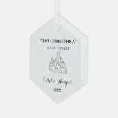 New Zuhause Ornament - Personalisierter neuer Zuha Aus Glas (Vorderseite Links)