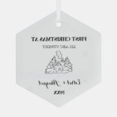 New Zuhause Ornament - Personalisierter neuer Zuha Aus Glas (Rückseite)