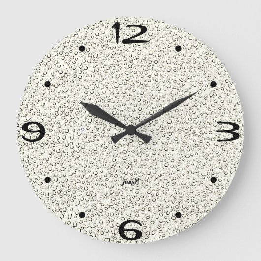 New Zuhause Perfect Bad Wall Timepiece LT Brown Große Wanduhr (Vorderseite)