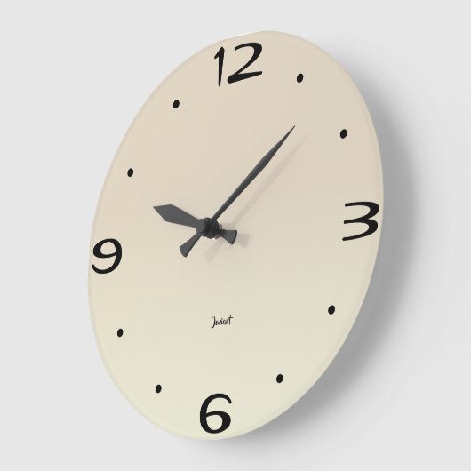 New Zuhause Wall Room Time Schöne Beige Fade Große Wanduhr (Winkel)