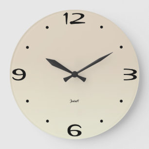 New Zuhause Wall Room Time Schöne Beige Fade Große Wanduhr