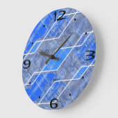 New Zuhause Wall Room Timepiece Blue Shades Abstra Große Wanduhr (Winkel)