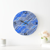 New Zuhause Wall Room Timepiece Blue Shades Abstra Große Wanduhr (Zuhause)