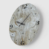 New Zuhause Wall Room Timepiece Rustic Wood Gran Große Wanduhr (Winkel)