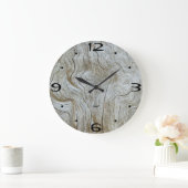 New Zuhause Wall Room Timepiece Rustic Wood Gran Große Wanduhr (Zuhause)