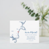 New Zuhause York Maine Map Moving Ankündigungspostkarte (Stehend Vorderseite)