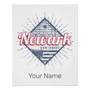 Newark City New Jersey United Staaten Vintag USA Poster