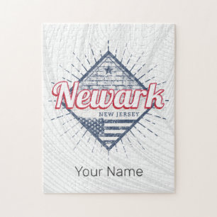 Newark City New Jersey Vereinigte Staaten Vintage Puzzle