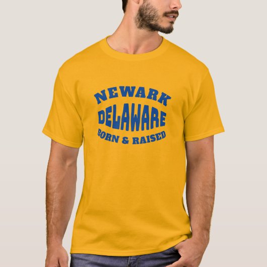 Newark Delaware, Geborener und erhöhter T - Shirt (Vorderseite)