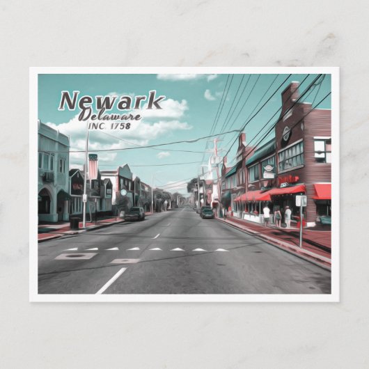 NEWARK DELAWARE POSTKARTE (Vorderseite)