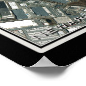 Newark Liberty Intl Airport Satellite Karte Poster (Ecke)