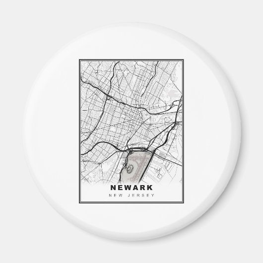 Newark Map Magnet (Vorne)