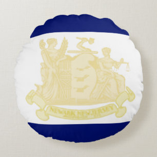 Newark (New Jersey) City flagge Rundes Kissen