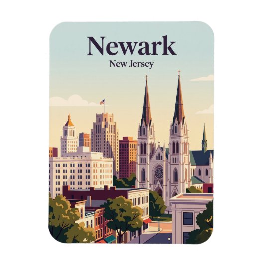 Newark, New Jersey Magnet (Vertikal)